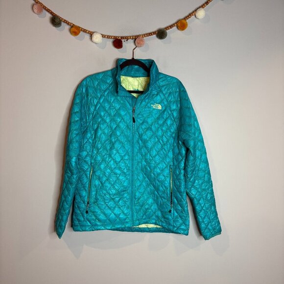 The North Face Thermoball teal zip up coat - Picture 1 of 5